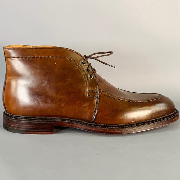 RALPH LAUREN Size 10.5 Gifford Brown Cordovan Leather Lace-Up Ankle Boots main image 11
